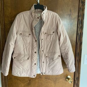 MIAMI. Size SMALL. Light weight- Sherpa lined jacket. Light pink color.